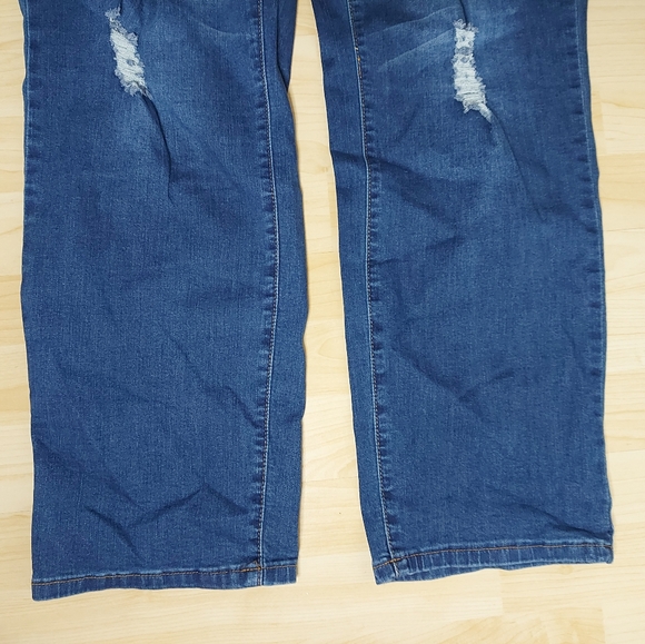 Chic Soul Plus Size Distressed Ripped Stretch Jean - Picture 3 of 9